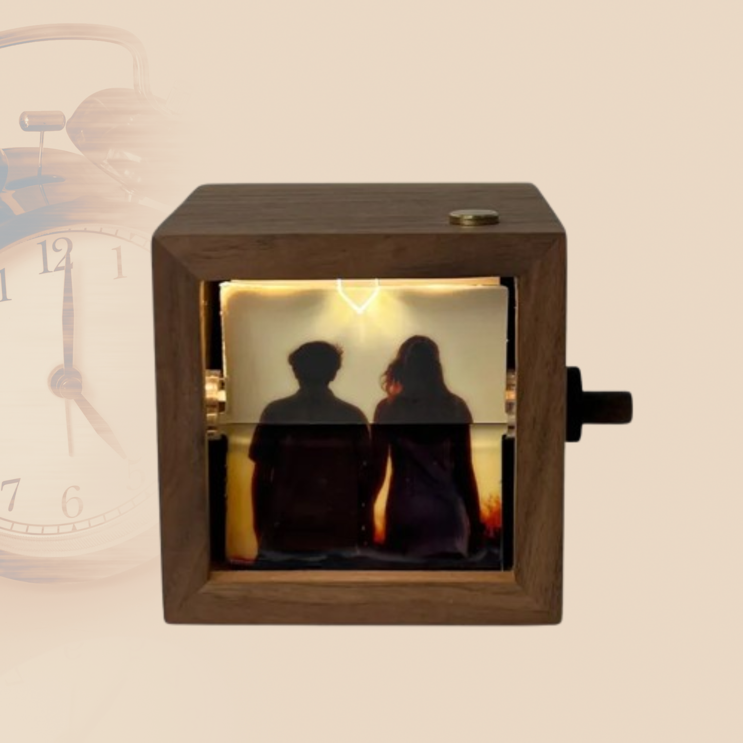 Custom Photo The Date We Became Mr & Mrs Wedding Couple - Personalized Flipbook Frame Animation Machine