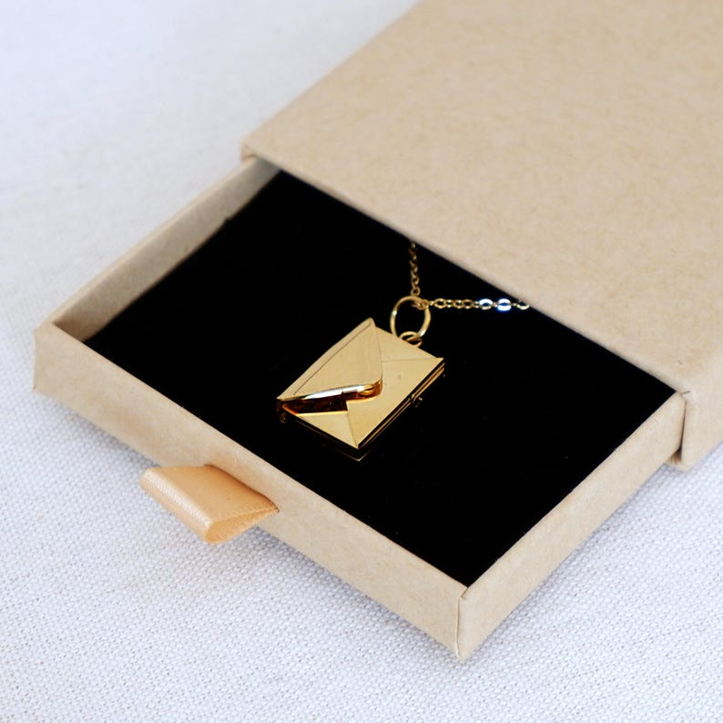 Secret Message Envelope Necklace, Best Friend Gift, Personalized Friendship Jewelry