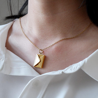 Secret Message Envelope Necklace, Best Friend Gift, Personalized Friendship Jewelry