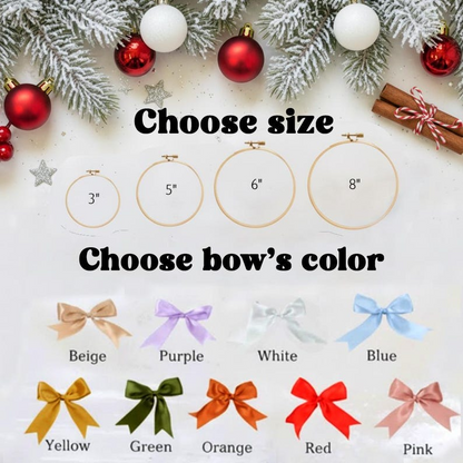 Custom Embroidered Baby Ornament, Baby’s First Xmas Keepsake Hoop, Personalized Newborn Gift, Christmas Decor