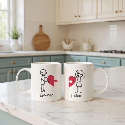 Personalized Couple Coffee Mugs – Romantic & Funny Custom Gift for Boyfriend or Girlfriend