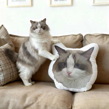 Funny Custom Sharped Photo Pillow – Personalized Gift for Family Members, Friends