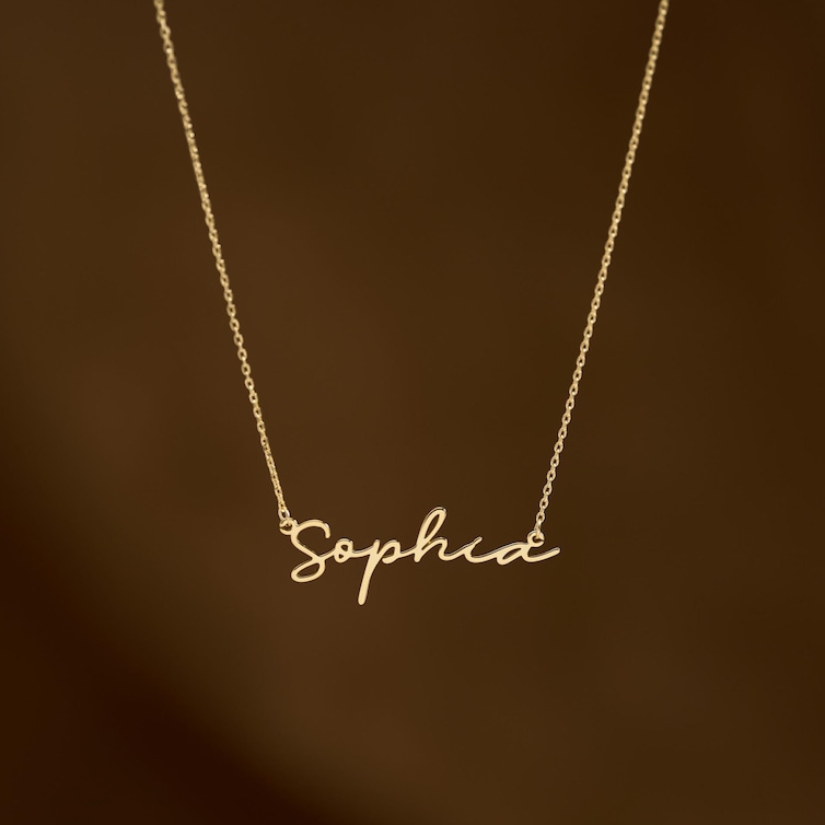 Personalized Dainty Minimalist Name Necklace – Elegant Jewelry Gift For Girlfriend, Wife