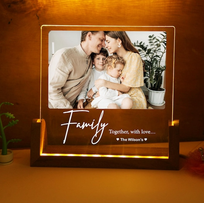 Meaningful Personalized Photo Collage LED Light - Unique Custom Gift For family, Couples