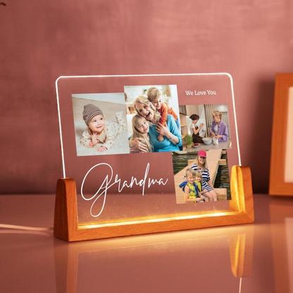 Meaningful Personalized Photo Collage LED Light - Unique Custom Gift For family, Couples