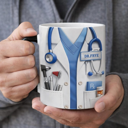Personalized Doctor Mug, Custom Name Doctor Coffee Mug, Medical Professional Gift