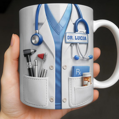 Personalized Doctor Mug, Custom Name Doctor Coffee Mug, Medical Professional Gift