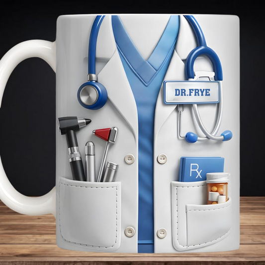 Personalized Doctor Mug, Custom Name Doctor Coffee Mug, Medical Professional Gift
