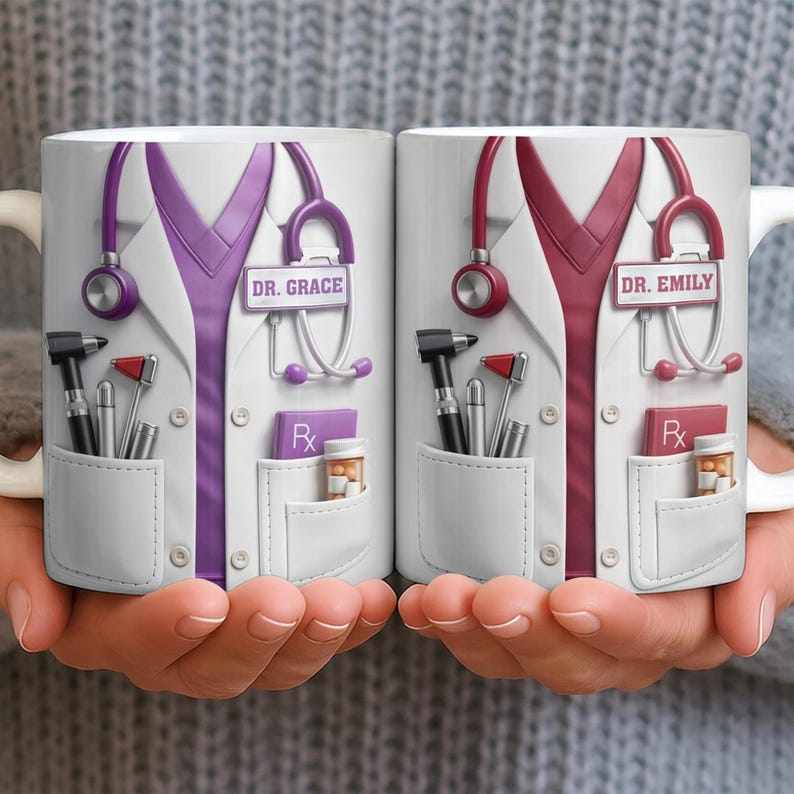 Personalized Doctor Mug, Custom Name Doctor Coffee Mug, Medical Professional Gift
