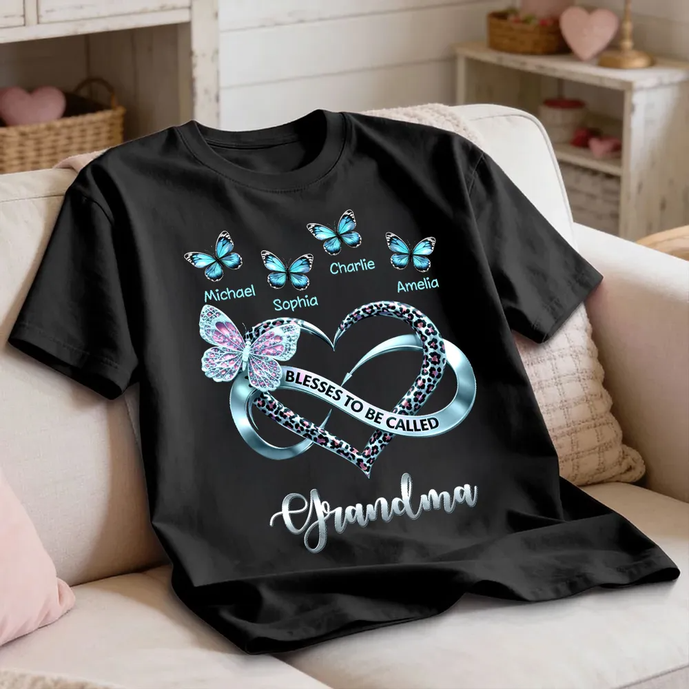 Blessed To Be Called Grandma - Personalized Shirt - Heartfelt Mother's Day Gift for Grandma