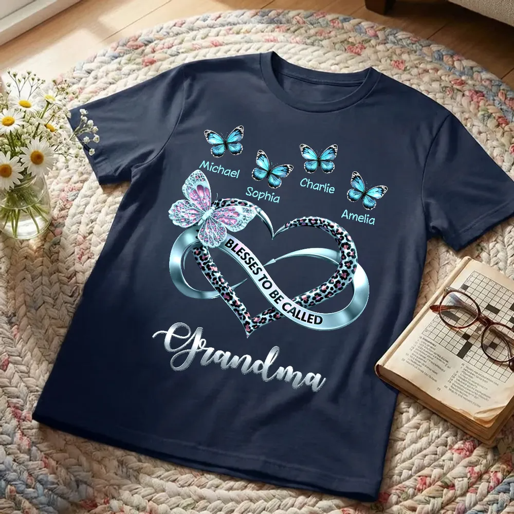 Blessed To Be Called Grandma - Personalized Shirt - Heartfelt Mother's Day Gift for Grandma