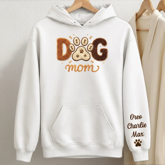 Custom Unisex Hoodie With Design On Sleeve - Personalized Birthday Gifts For Dog Cat Lovers, Dog Dad And Mom, Cat Owners - Pets Are My Family