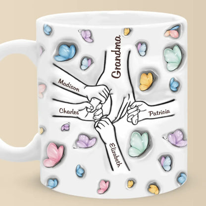 Grandma Makes Life Sweeter - Family Personalized Custom 3D Inflated Effect Printed Mug - Mother's Day, Gift For Mom, Grandma