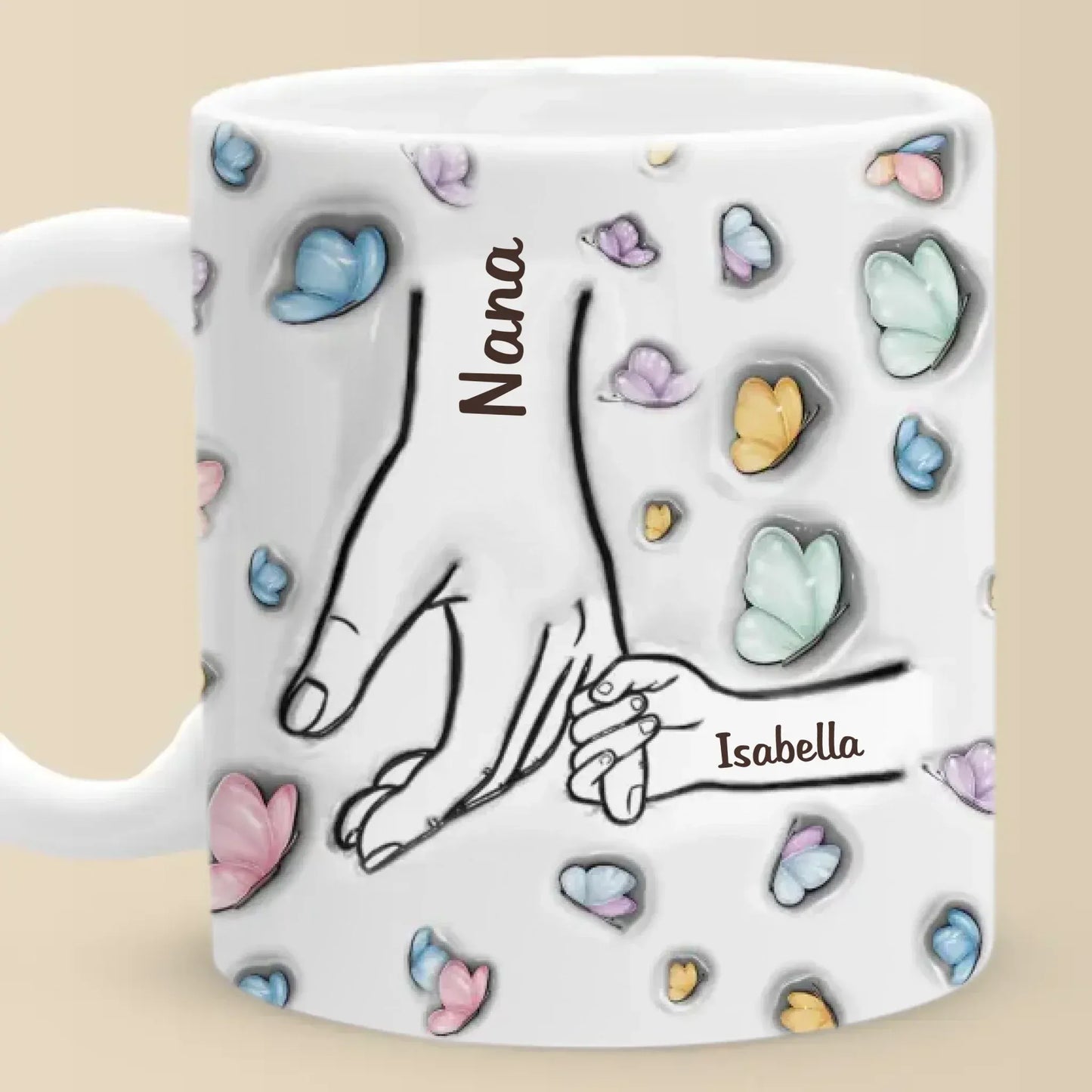 Grandma Makes Life Sweeter - Family Personalized Custom 3D Inflated Effect Printed Mug - Mother's Day, Gift For Mom, Grandma
