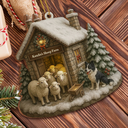 Celebrate The Season With Warmth From The Farm, Custom Wood Ornament, Gift For Family and Animal Lovers