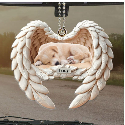 Angel Wings Pet Memorial - Personalized Custom Car Ornament