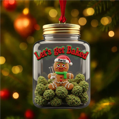 Gingerbread Weed Ornament - Personalized Gifts For Weed Lovers