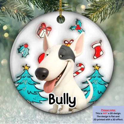 Santa Is Coming - Personalized Custom 3D Inflated Effect Ceramic Ornament