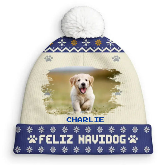 Look At My Dog Photo - Personalized Custom Bobble Beanie Hat