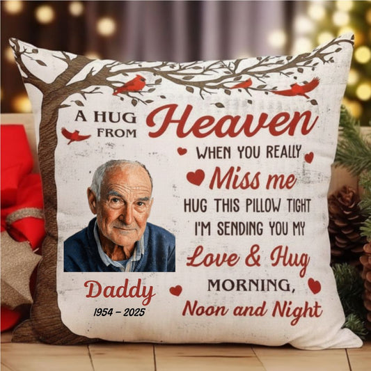 Personalized Memorial Photo Pillow: Loss of Loved One Sympathy Gift