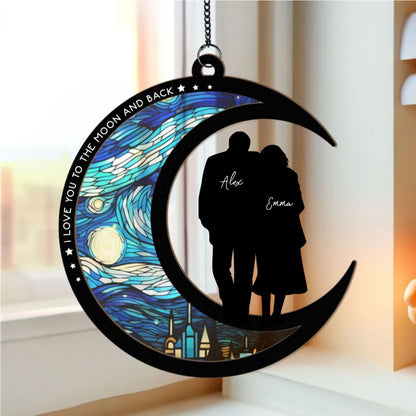 Personalized From First Breath to Forever – Custom Name Suncatcher Ornament, Window Hanging Suncatcher Ornament