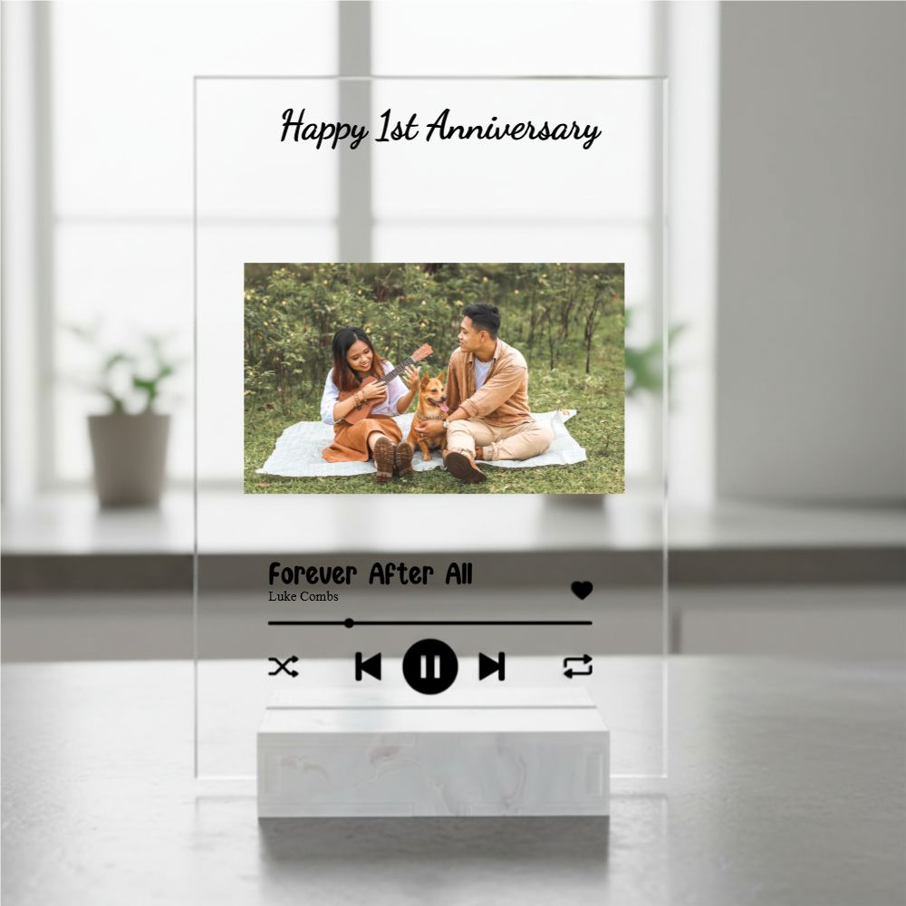 Custom Acrylic Song Plaque Couples Gift Personalized Anniversary Valentine Photo Acrylic Plaque