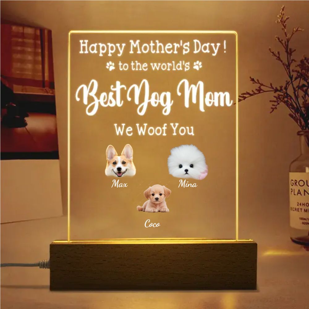 Custom Acrylic Photo Night Light with Face Cutout – Unique Personalized Gift