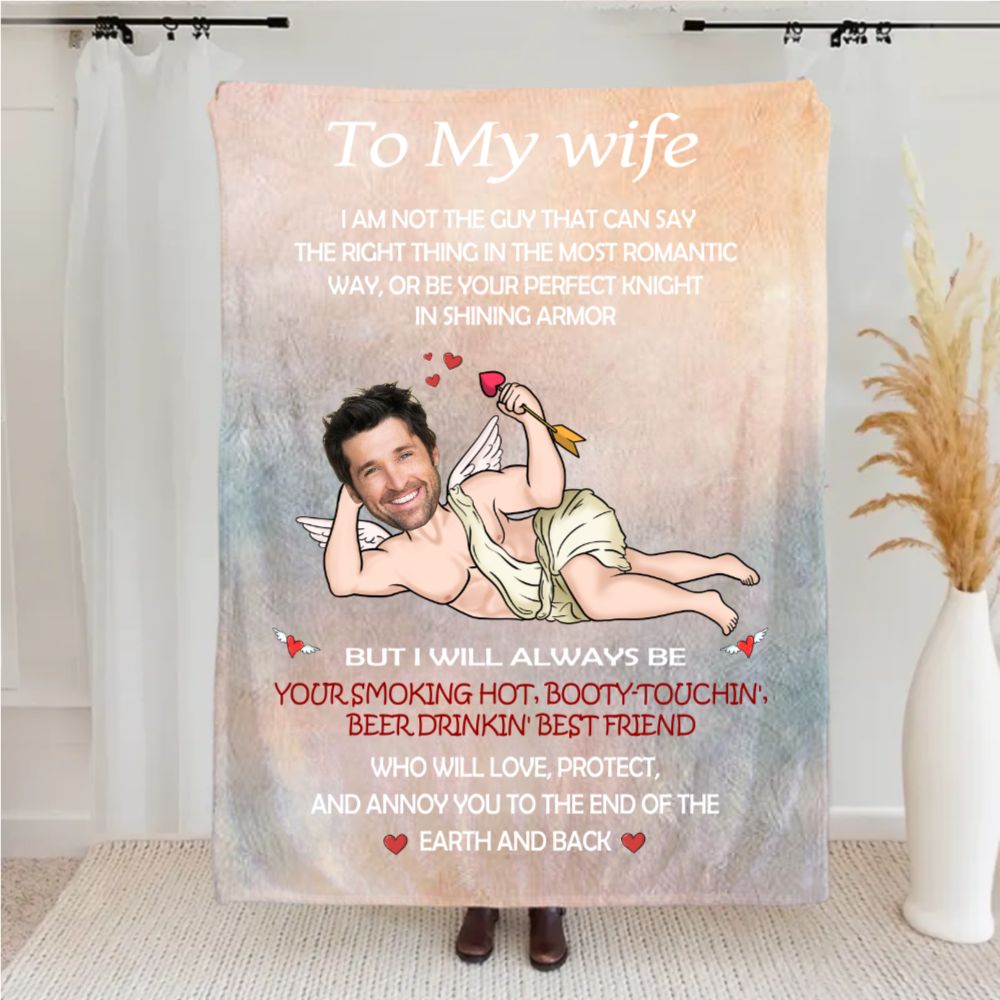 Funny Husband-to-Wife Custom Blanket – Heartfelt Valentine Message