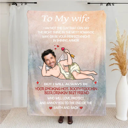 Funny Husband-to-Wife Custom Blanket – Heartfelt Valentine Message