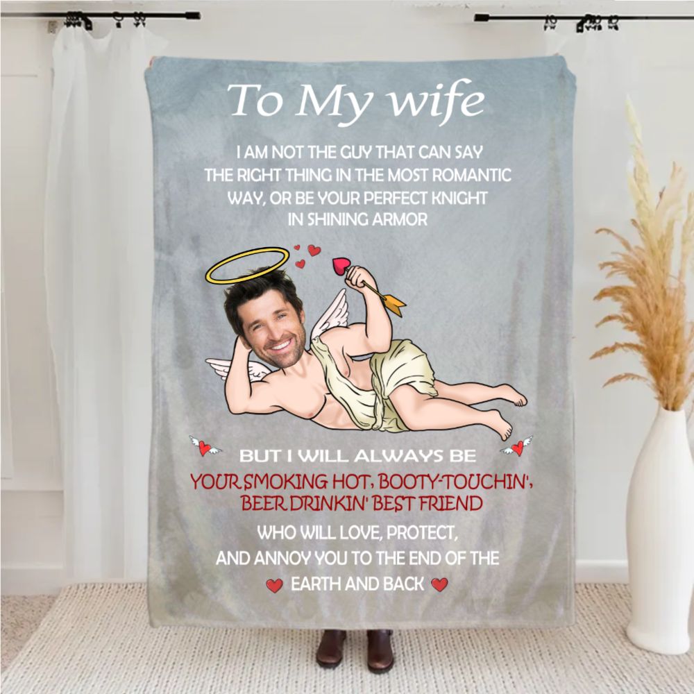 Funny Husband-to-Wife Custom Blanket – Heartfelt Valentine Message