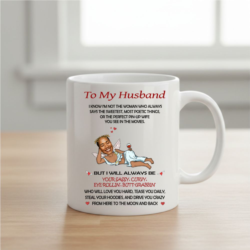 Personalized Drunk Cupid Mug – Custom Photo Funny And Romantic Gift for Husband