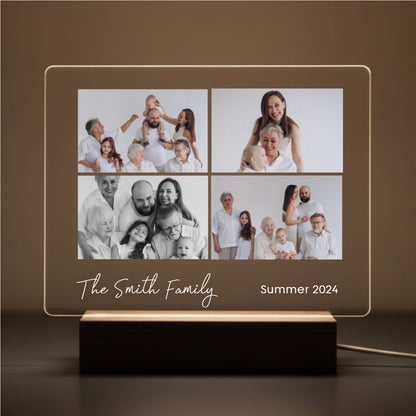 Heartwarming Custom Photo Collage LED Light – Personalized Family Memory Gift