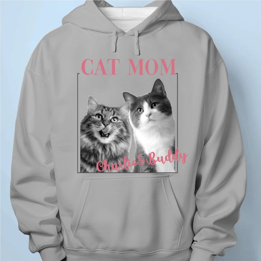 Custom Photo Unisex Hoodie - Personalized Birthday Gifts For Dog Cat Lovers, Dog Dad And Mom, Cat Owners - Proud Cat Mom Energy