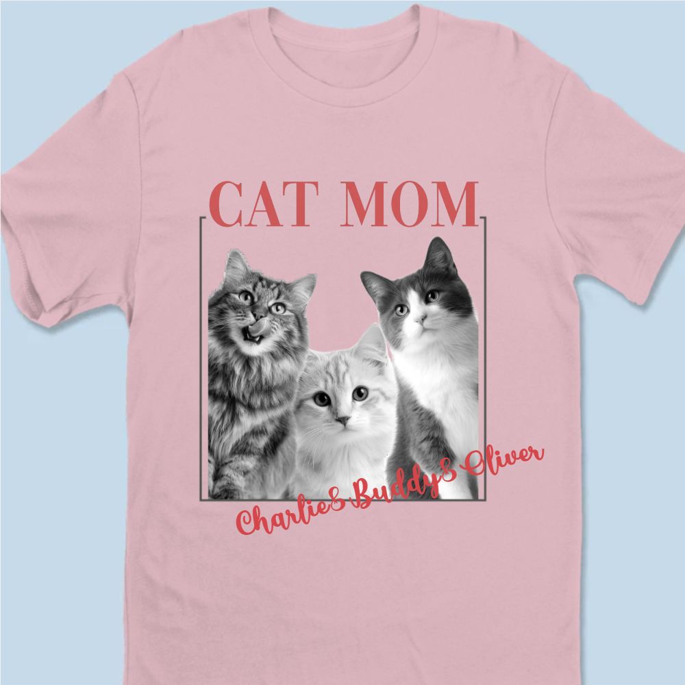 Custom Unisex T-shirt, Premium T-shirt- Personalized Birthday Gifts For Dog Cat Lovers, Dog Dad And Mom, Cat Owners - Proud Cat Mom Energy