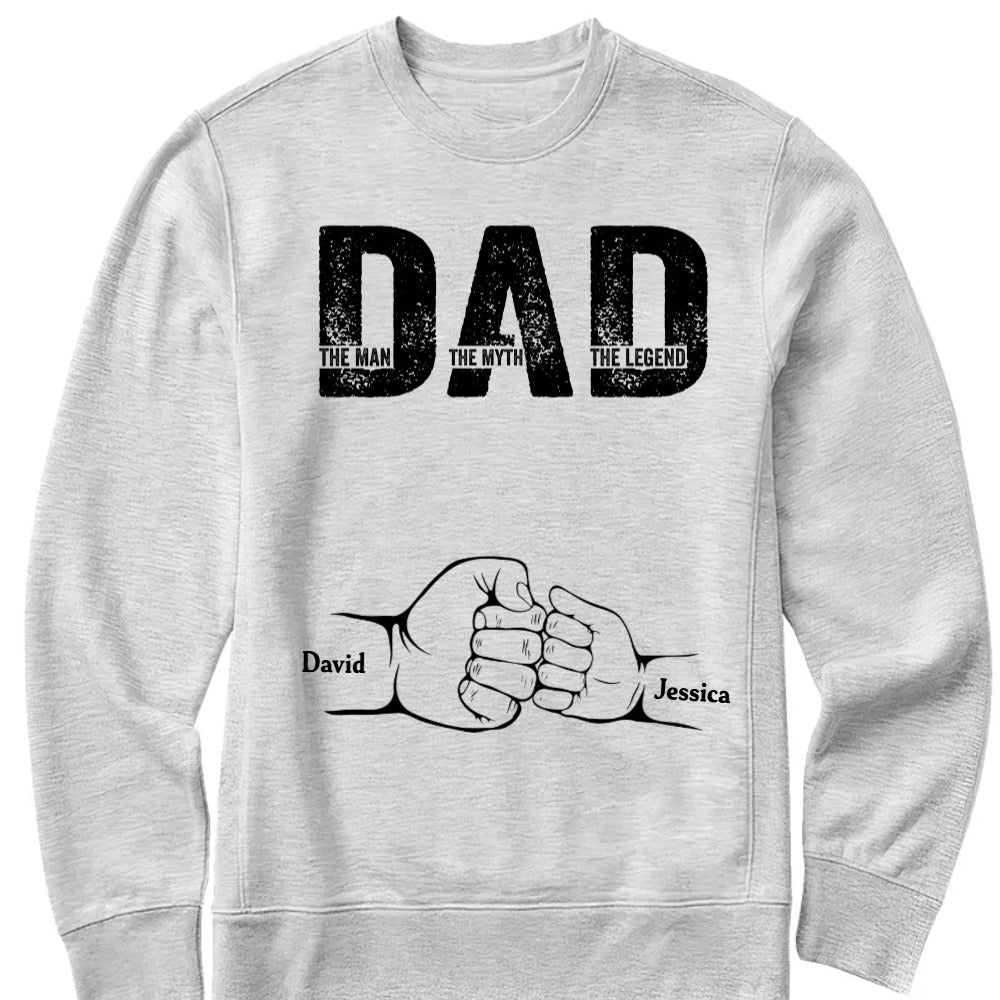 Dad The Man The Myth The Legend - Personalized Sweater Father's Day