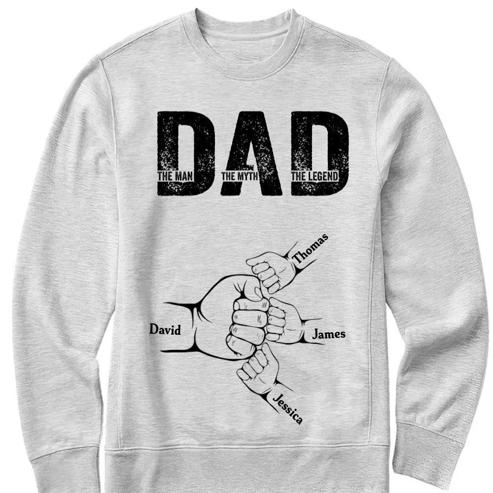 Dad The Man The Myth The Legend - Personalized Sweater Father's Day