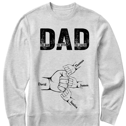 Dad The Man The Myth The Legend - Personalized Sweater Father's Day
