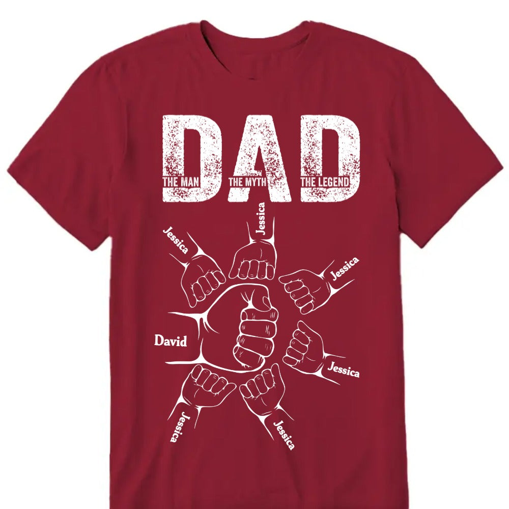 Dad The Man The Myth The Legend - Personalized Shirt Father's Day
