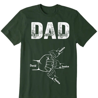 Dad The Man The Myth The Legend - Personalized Shirt Father's Day