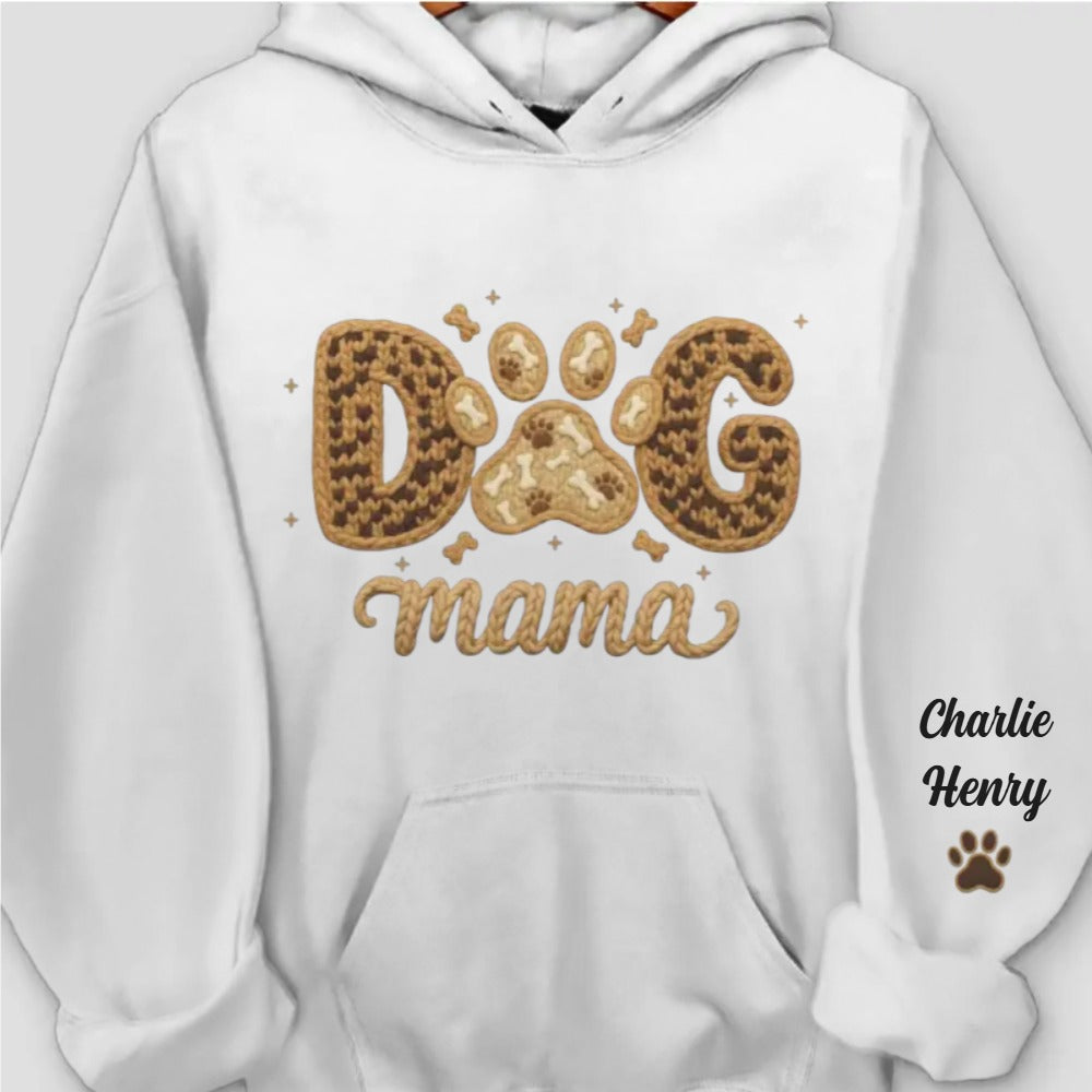 Custom Unisex Hoodie With Design On Sleeve - Personalized Birthday Gifts For Dog Cat Lovers, Dog Dad And Mom, Cat Owners - Love Begins With Paws