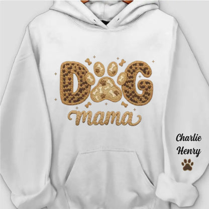 Custom Unisex Hoodie With Design On Sleeve - Personalized Birthday Gifts For Dog Cat Lovers, Dog Dad And Mom, Cat Owners - Love Begins With Paws