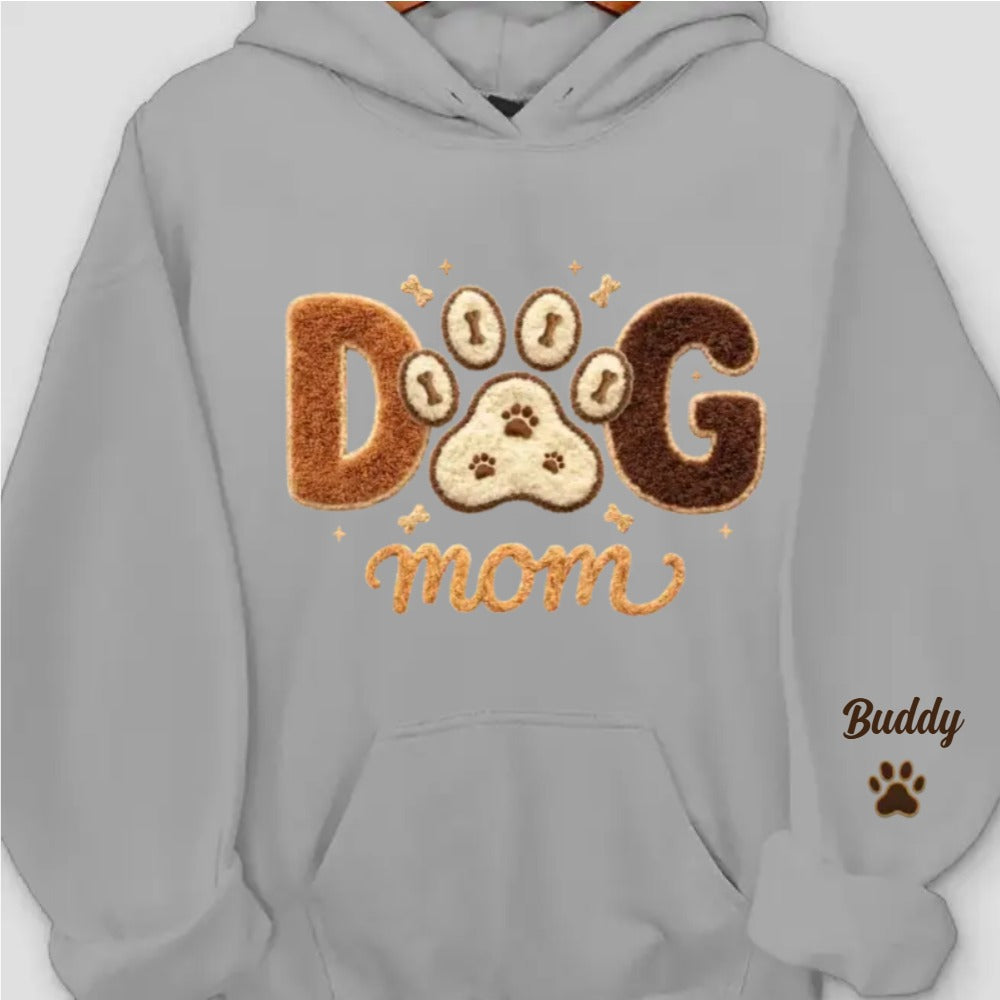 Custom Unisex Hoodie With Design On Sleeve - Personalized Birthday Gifts For Dog Cat Lovers, Dog Dad And Mom, Cat Owners - Pets Are My Family