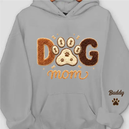 Custom Unisex Hoodie With Design On Sleeve - Personalized Birthday Gifts For Dog Cat Lovers, Dog Dad And Mom, Cat Owners - Pets Are My Family