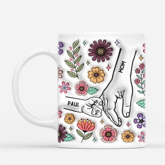 [3D Printing Effect] Personalised Holding Grandma's Hand Mug
