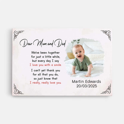 Personalised Dear Mummy Happy First Mother's Day Photo Canvas