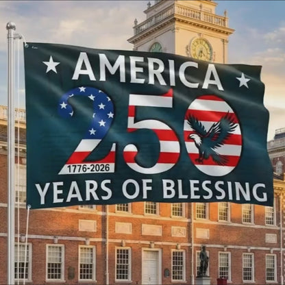 250 Years of Blessing Flag, 1776 2026 America Patriotic Eagle Decorative