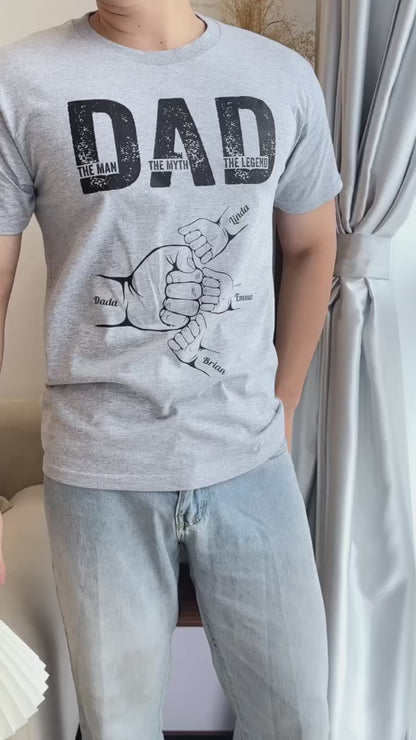 Dad The Man The Myth The Legend - Personalized Shirt Father's Day