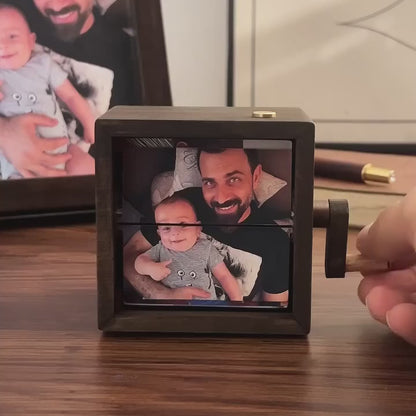 Custom Photo The Date We Became Mr & Mrs Wedding Couple - Personalized Flipbook Frame Animation Machine