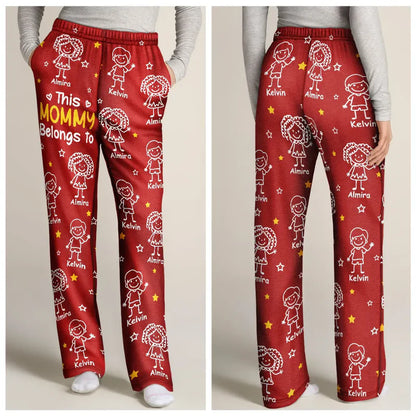This Grandpa Dad Belongs To Kids Pet - Personalized Pajama Pants