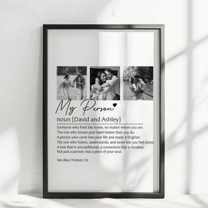 My Person Definition Wall Art Personalized Poster - Sentimental Anniversary, Valentine's Day Gift for Couples